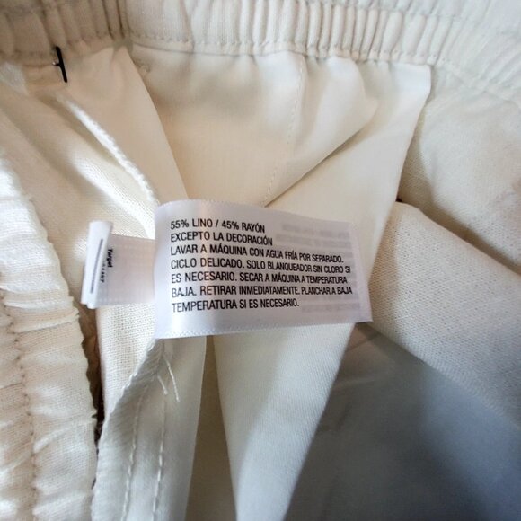 Goodfellow & Co Beige Linen-Blend Vacay Collection Pull-On Shorts 7" Inseam Sz S - Picture 10 of 11